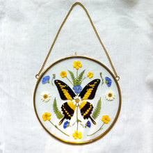 Load image into Gallery viewer, Yellow Swallowtail Butterfly Circle Wall Hanging