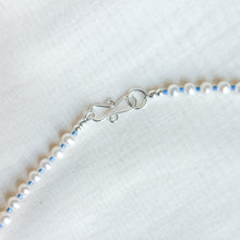 Load image into Gallery viewer, Triple forget-me-not beaded charm necklace