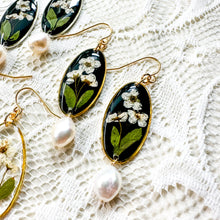 Load image into Gallery viewer, Bridal Wreath oval pearl drop earring