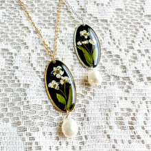 Load image into Gallery viewer, Bridal wreath oval pearl drop necklace