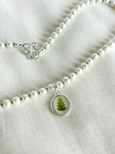 Load image into Gallery viewer, Fern freshwater pearl beaded charm necklace