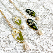 Load image into Gallery viewer, Bridal wreath oval pearl drop necklace