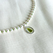 Load image into Gallery viewer, Fern freshwater pearl beaded charm necklace