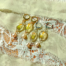 Load image into Gallery viewer, Jacob’s Ladder pearl huggie hoop