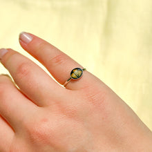 Load image into Gallery viewer, Goldenrod oval bezel cup ring