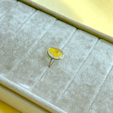 Load image into Gallery viewer, Size 8 - Buttercup Window faceted sterling silver ring