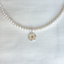 Load image into Gallery viewer, Chokecherry freshwater pearl beaded charm necklace