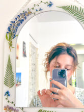 Load image into Gallery viewer, White lupine wall mirror