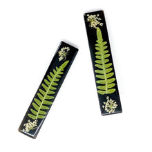 Load image into Gallery viewer, Fern & Queen Anne's lace black hair clip