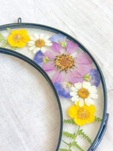Black moon pink cosmo bloom wall hanging no.1