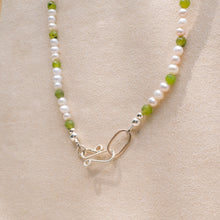 Load image into Gallery viewer, Jade &amp; freshwater pearl necklace
