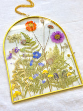 Load image into Gallery viewer, Large arch wildflower garden wall hanging
