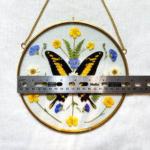 Load image into Gallery viewer, Yellow Swallowtail Butterfly Circle Wall Hanging
