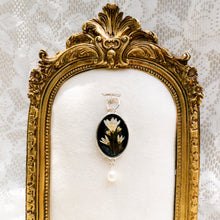 Load image into Gallery viewer, Oval fuzzy deutzia pearl drop charm
