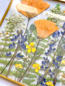 Large rectangle poppy garden wall hanging