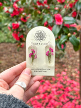 Load image into Gallery viewer, Pink Heather long oval earring
