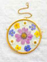 Load image into Gallery viewer, Cosmo, buttercup, daisy, &amp; flax clock circle wall hanging
