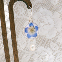 Load image into Gallery viewer, Baby Blue Eyes pearl drop earrings
