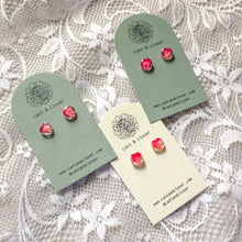 Load image into Gallery viewer, Heart rose petal studs
