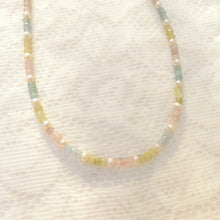 Load image into Gallery viewer, Pastel gemstone &amp; freshwater pearl necklace
