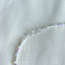 Load image into Gallery viewer, Garden Window ceramic and pearl beaded necklace
