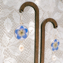 Load image into Gallery viewer, Baby Blue Eyes pearl drop earrings

