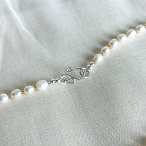 Buttercup freshwater pearl beaded necklace