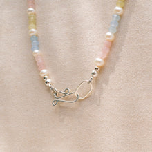Load image into Gallery viewer, Pastel gemstone &amp; freshwater pearl necklace

