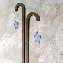 Load image into Gallery viewer, Baby Blue Eyes pearl drop earrings
