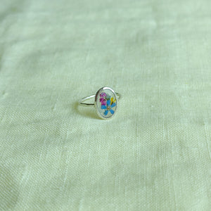 Size 6 - Garden Window faceted sterling silver ring