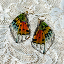 Load image into Gallery viewer, Sunset moth wing earring
