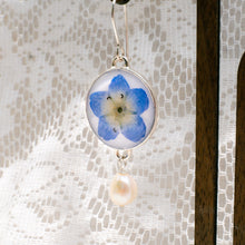 Load image into Gallery viewer, Baby Blue Eyes pearl drop earrings
