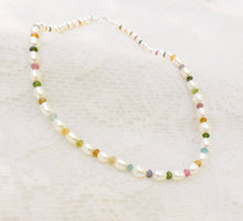 Load image into Gallery viewer, Freshwater pearl &amp; gemstone necklace No. 3
