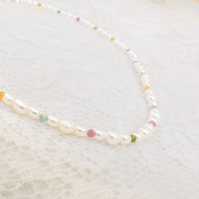 Load image into Gallery viewer, Freshwater pearl &amp; gemstone necklace No. 4
