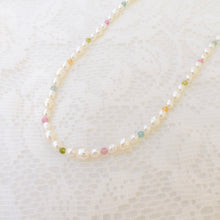 Load image into Gallery viewer, Freshwater pearl &amp; gemstone necklace No. 4
