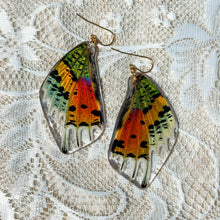 Load image into Gallery viewer, Sunset moth wing earring
