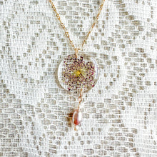 Load image into Gallery viewer, Queen Anne’s Lace pearl drop necklace
