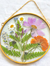 Load image into Gallery viewer, Wildflower garden large circle wall hanging no. 1

