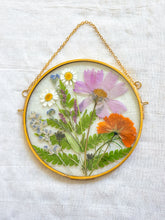 Load image into Gallery viewer, Wildflower garden large circle wall hanging no. 1
