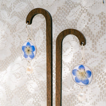 Load image into Gallery viewer, Baby Blue Eyes pearl drop earrings
