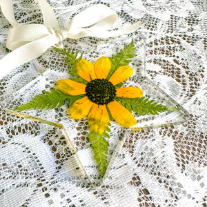 Black eyed susan star ornament