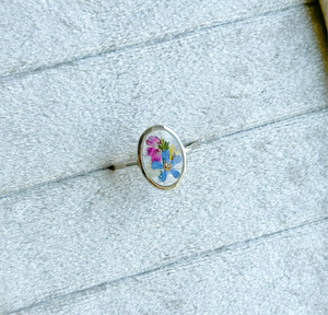 Size 6 - Garden Window faceted sterling silver ring
