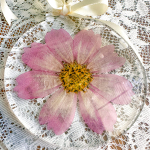 Pink Cosmo circle ornament