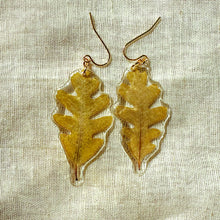 Load image into Gallery viewer, Small oak leaf earrings
