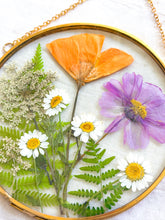 Load image into Gallery viewer, Wildflower garden large circle wall hanging no. 2
