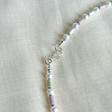 Load image into Gallery viewer, Forget-me-not beaded charm necklace
