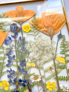 Large rectangle poppy garden wall hanging