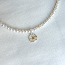 Load image into Gallery viewer, Chokecherry freshwater pearl beaded charm necklace
