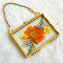 Load image into Gallery viewer, Sulfur cosmo bloom small rectangle hanging
