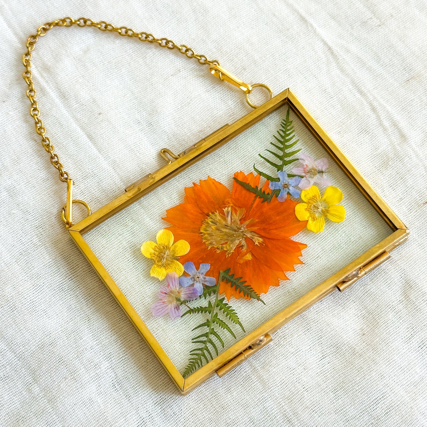 Sulfur cosmo bloom small rectangle hanging